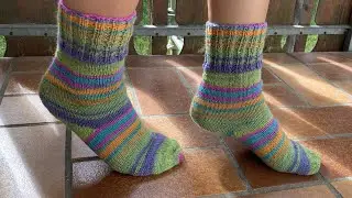 Новое в вязании носков. Мысок и пятка. Медвежья школа вязания. 