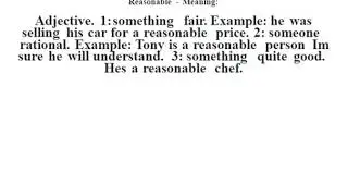 Reasonable definition | Reasonable meaning