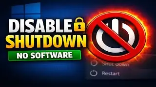 “Disable Shutdown & Restart in Windows 10/11 Like a PRO ⚡ No Extra Software Needed!