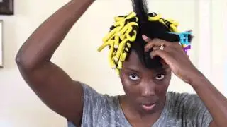 Flexi Rod Set On Tapered Natural Hair ft CURLS Blueberry Bliss