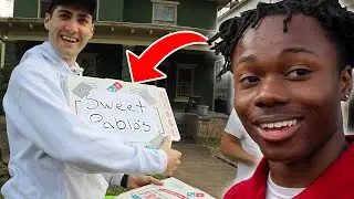 SNEAKING into Airrack's House as FAKE Pizza Delivery Man!