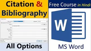 Citation & Bibliography in Hindi | Microsoft Word | MS Word by Computer Gyan