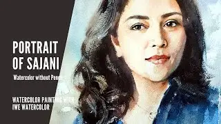 Watercolor without Pencil | Portrait of Sajani