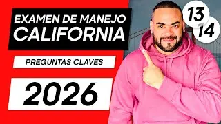 EXAMEN TEORICO DE MANEJO CALIFORNIA EN VIVO I Aprobarás con estas preguntas #13 Y 14