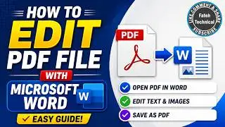 How To Edit PDF File with Microsoft Word.