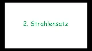 Zweiter Strahlensatz