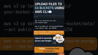 Upload Files to S3 Buckets Using AWS CLI! ☁️