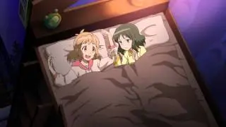 Hibiki teases Miku in bed
