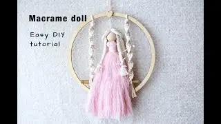 Macrame doll tutorial - doll on swing - easy step by step macrame tutorial DIY