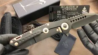 Microtech Custom/Marfione Warhound Folder DLC Titanium Copper Accents M390 DLC TT Apocalyptic