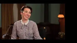 Interviewing Loretta Walsh on the set of When Calls the Heart