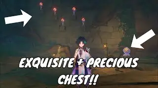 Shirikoro Peak Underground Torch Puzzle Guide - Exquisite + Precious Chest (Genshin Impact)