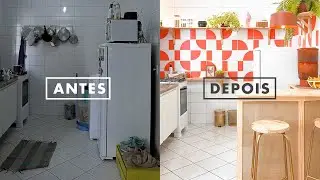 Transformação completa de cozinha e lavanderia pequena EM 2 DIAS