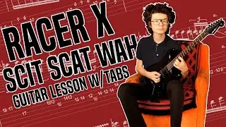 Max Ostro Racer X - Scit Scat Wah - Guitar Tab Tutorial Lesson - How to Play