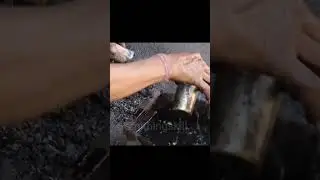 Indian Blacksmith Tempering water Tempering #shorts #knife