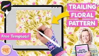 Free Daisy Trailing Floral Patterns in Procreate Tutorial