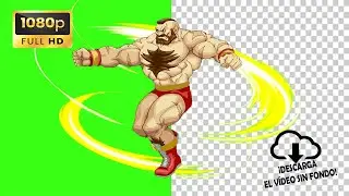 Efecto especial golpe de energía de Zangief  green screen 4k ¡Descarga el vídeo sin fondo!