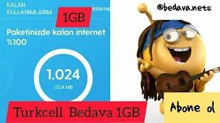TURKCELL BEDAVA 1GB (BELLEŞ) ÜCRETSİZ İNTERNET % 100 OLUYOR HERKES YAPABİLİR  2020 ✅✅