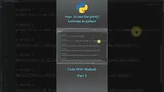 How to use the print() function in Python Programming PART-3!! 