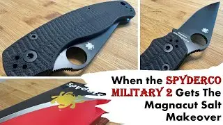 NEWEST Spyderco Military 2 Salt: DLC Magnacut | Textured G-10