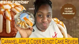 CARAMEL APPLE CIDER BUNDT CAKE REVIEW COLLAB W/ @The Essence of Sonia | #slaytember