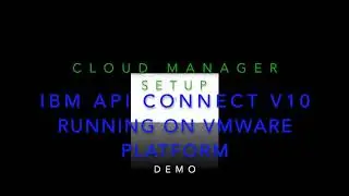 IBM API Connect v10 - Cloud Manager Demo
