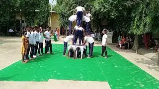 Independence Day Celebration at KV BELA Pyramid Display #15august2024 #kvs #viralvideo #pyramid