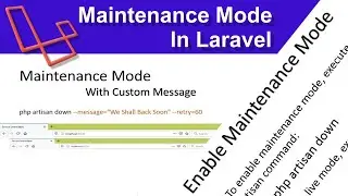 laravel 6.0 maintenance modes with php artisan