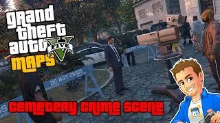 GTA 5 Map Editor Maps - Cemetery Crime Scene | GTA 5 Custom Map for Map Editor | GTA 5 PC Map Mod