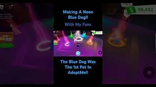 Making A Neon Blue Dog With My Fans!! 