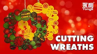 Christmas Wreath Laser Cutting | DIY Holiday Decor by Yongli.