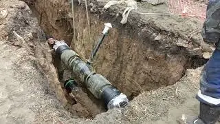 Установка подземного крана газопровода