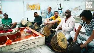 Amazing Indian Drums: Master drummer is giving free lesson (Rajasthan, India)