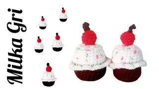 αμιγκουρουμι κέικ - amigurumi cupcake