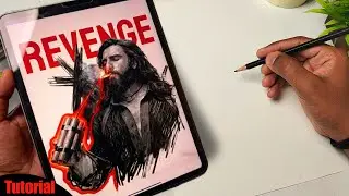 Dhurander movie Ranveer Singh Drawing 🔥 | Easy Step by Step outline Sketch Tutorial 🔥