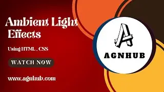 Ambient Light Effects | CSS 3d Glowing Cube Animation Effects | HTML CSS 