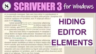 Scrivener 3 for Windows: Removing Clutter Whilst Editing