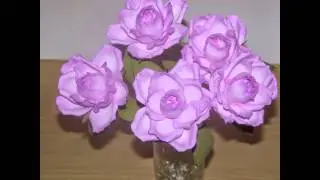 Цветы из ревелюра(фоамирана, фом(эва), пластичная замша).