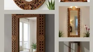 Latest wooden mirror design || modern wall decor mirror cooliction || wood spot 