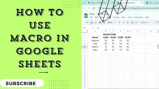 How To Use Macro In Google Sheets