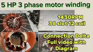 5 hp 3 phase motor winding|36 slot 3 phase motor winding|2 pole 3 phase motor winding|Motor winding.