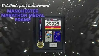 🏅 Manchester Marathon Medal Frame with Map & Running Bib 🏅