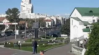 Водители блокируют дорогу, что бы не проехали автозаки. Перед началом Марша Справедливости, 20.09.20