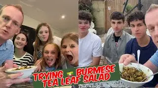 Myanmar Tea Leaf Salad for the first time. Can they guess what this Burmese dish is?