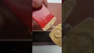 Значок "50 лет СССР" из картона.
