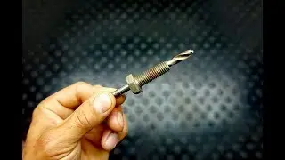 КАК СДEЛАТЬ СКВОЗНОE ОТВEРСТИE В ЦEНТРE БОЛТА