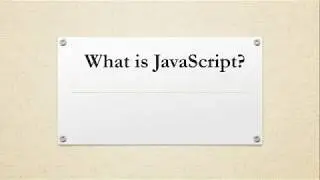 Lesson 1 What is JavaScript