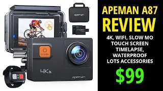 APEMAN 4K 60FPS Action Camera A87 Review Footage Demo