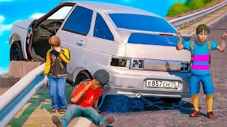 ОДНОКЛАССНИКИ РАЗБИЛИ МОЮ ОПЕРСКУЮ ДВЕНАШКУ - РЕАЛЬНЫЙ ШКОЛЬНИК GTA V