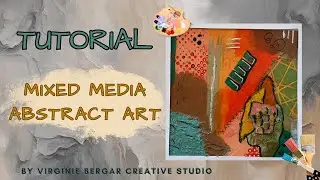 tutorial abstract mixed media paint - ENG / FRENCH #mixedmediaart #artabstrait